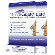 NasalGuard Allergy Relief and Allergen Blocker Nasal Gel - Drug-Free and Proven Safe for Pollen Allergy Sufferers, Approved for Airplane Travel - Over 150 Applications Per Tube (Unscented, 2-Pack)