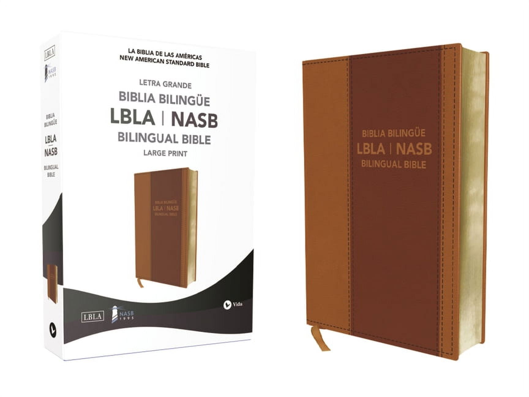 Nasb/Lbla, Bilingual Bible, Leathersoft, Brown / Nasb/Lbla, Biblia Bilinge, Leathersoft, Caf, (Hardcover)