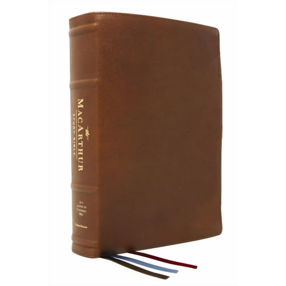 Nasb, MacArthur Study Bible, 2nd Edition, Premium Goatskin Leather, Brown, Premier Collection, Comfort Print: Unleashing, (Hardcover)