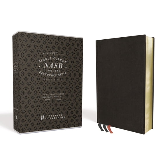 Nasb, Single-Column Reference Bible, Premium Leather, Goatskin, Black ...