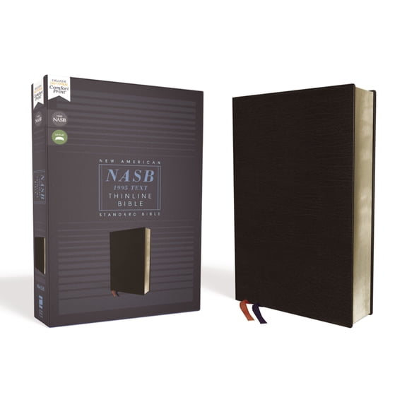 Nasb, Thinline Bible, Bonded Leather, Black, Red Letter Edition, 1995 Text, Comfort Print, (Hardcover)
