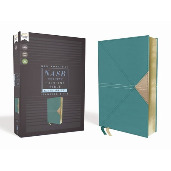 Nasb, Thinline Bible, Giant Print, Leathersoft, Teal, Red Letter Edition, 1995 Text, Comfort Print, (Hardcover)
