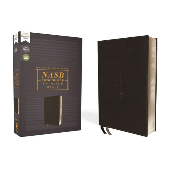 Nasb, Thinline Bible, Leathersoft, Black, Red Letter Edition, 2020 Text, Comfort Print, (Hardcover)