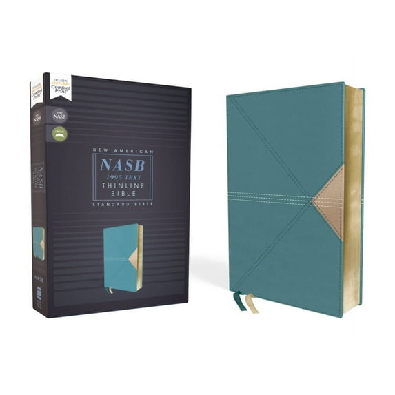 Nasb, Thinline Bible, Leathersoft, Teal, Red Letter Edition, 1995 Text, Comfort Print, (Hardcover)