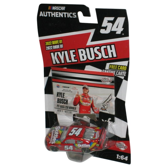 Nascar Authentics Kyle Busch (2021) Red & White 1:64 Toy Car #12 w/ Sticker