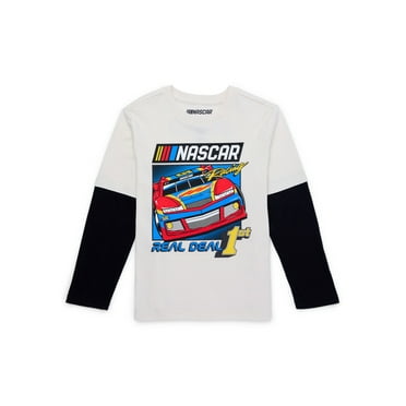 Nascar Boys Long Sleeve Graphic Tee Shirt, Sizes 4-18