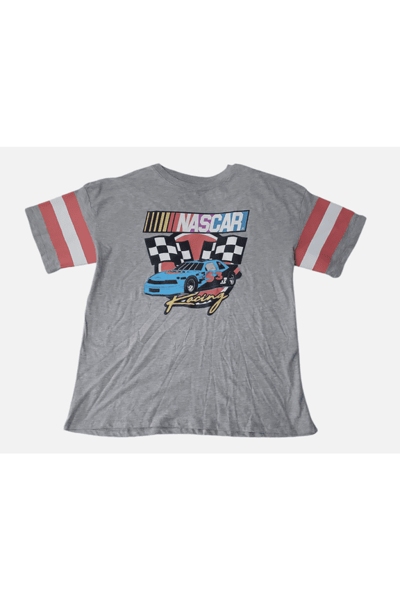 Ladies Soft Pullover Short Sleeve Varsity Graphic Tee - MEDIUM