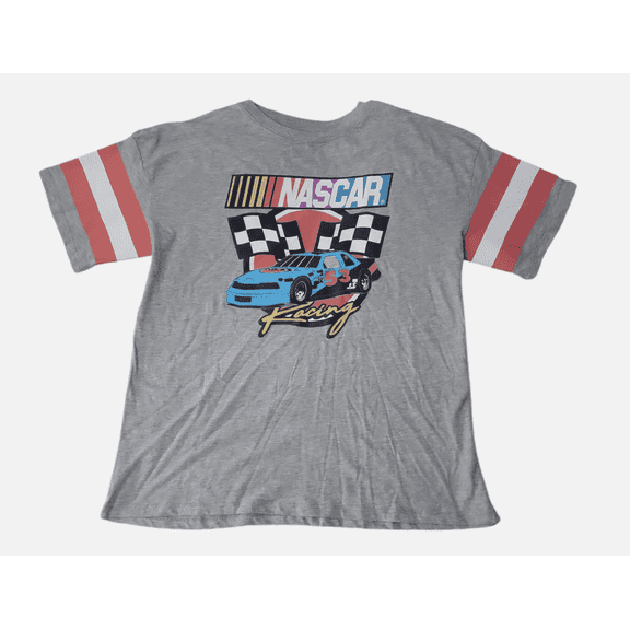 Nascar Ladies Soft Pullover Short Sleeve Varsity Graphic Tee - XS