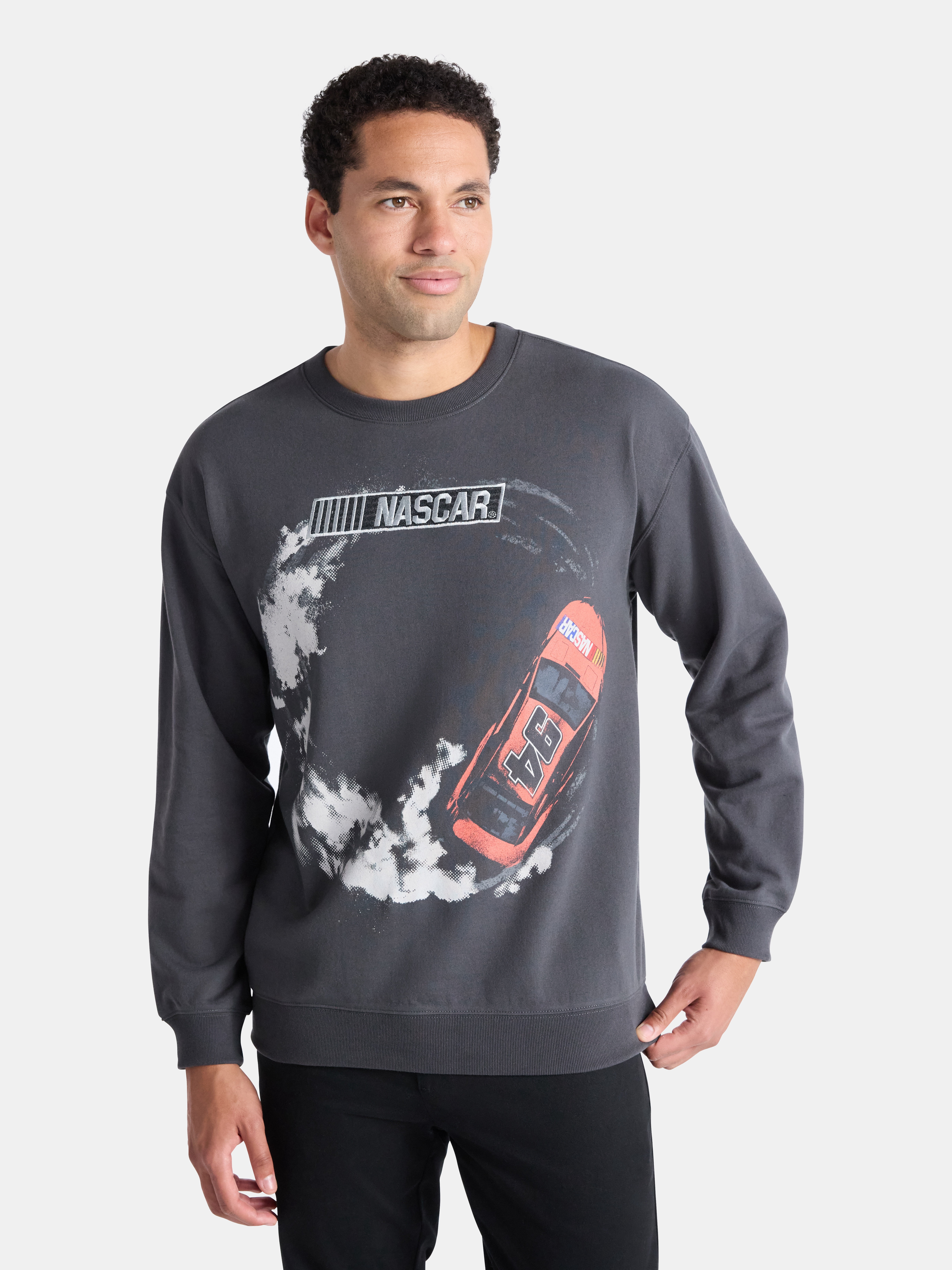 NASCAR Men’s and Big Men's Graphic Sweatshirt with Embroidery, Sizes S-3XL