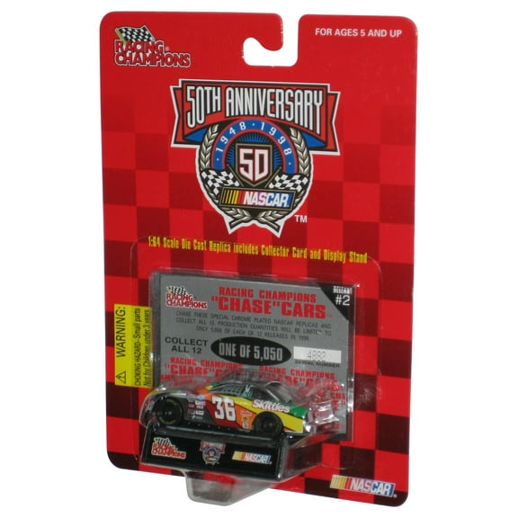 Nascar Racing Champions (1998) 50th Skittles Chase Release #2 Chrome Plated Toy Car