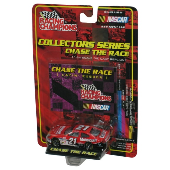 Nascar Racing Champions (2001) Chase The Race Layin' Rubber Red Motorcraft Toy Car #21