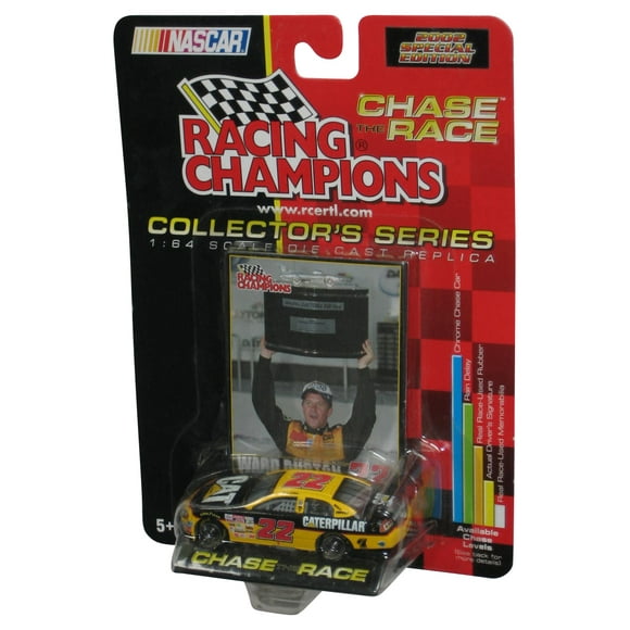 Nascar Racing Champions Ward Burton (2002) Special Edition Caterpillar Yellow Chase The Race Toy Car #22