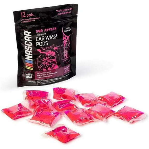 Nascar 8115574 Sud Attack Concentrated Car Wash Pods - 12 Count - Pack of 6