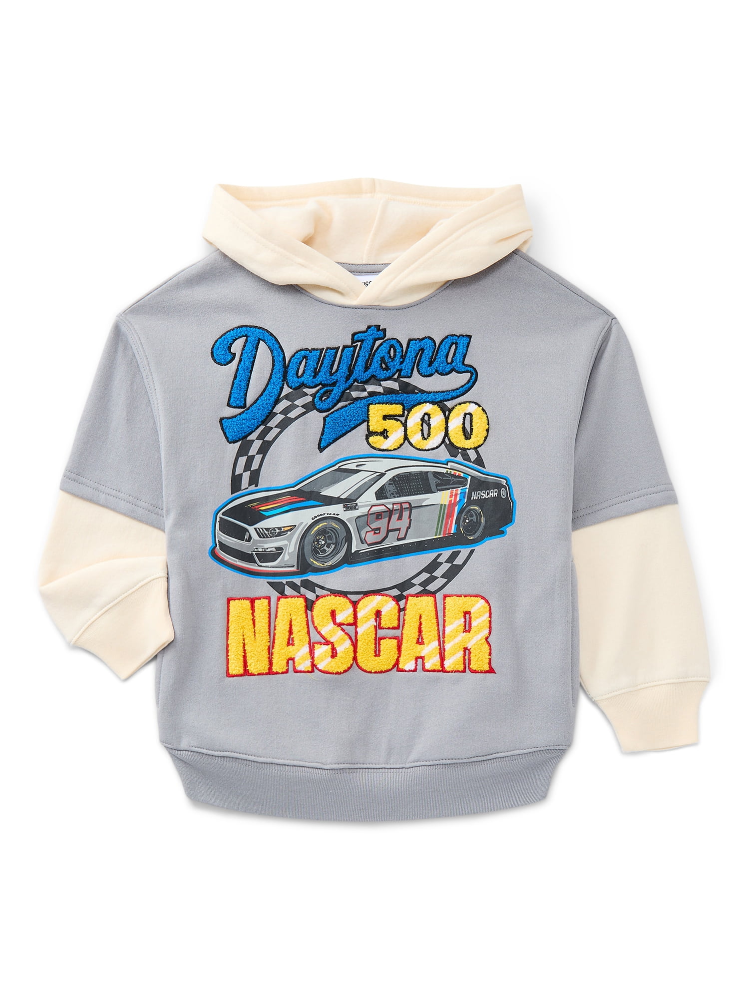 NASCAR Boys Twofer Hoodie with Long Sleeves, Sizes 4-18