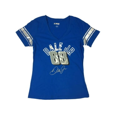 Nascar Womens Blue & Silver Dale Earnhart Jr Racing Shirt Driver 88 T-Shirt XL