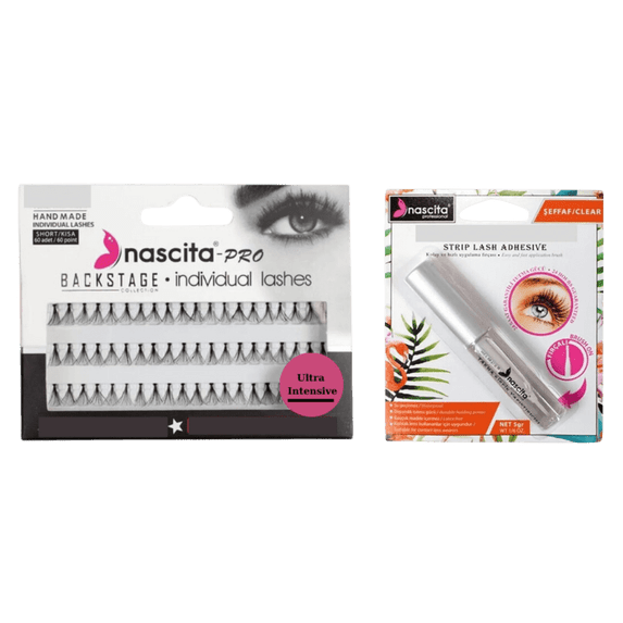 Nascita False Eyelashes Backstage Collection - 99 + Nascita Transparent False Eyelash Adhesive 5gr - 08