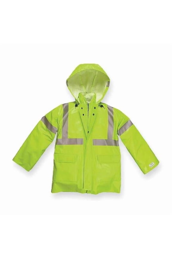 Arc Flash Rain Jacket,Cat 1,Ylw/Grn,2XL 1503JFY2