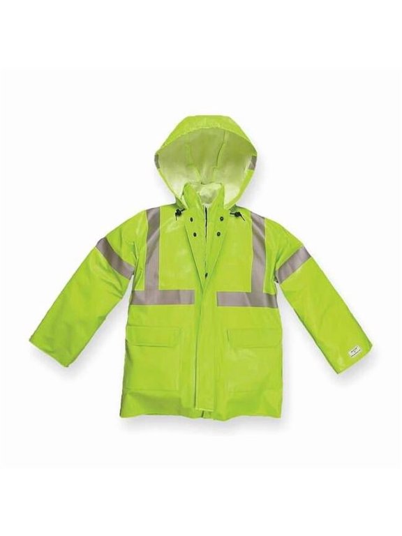 Arc Flash Rain Jacket,Cat 1,Ylw/Grn,L 1503JFYL