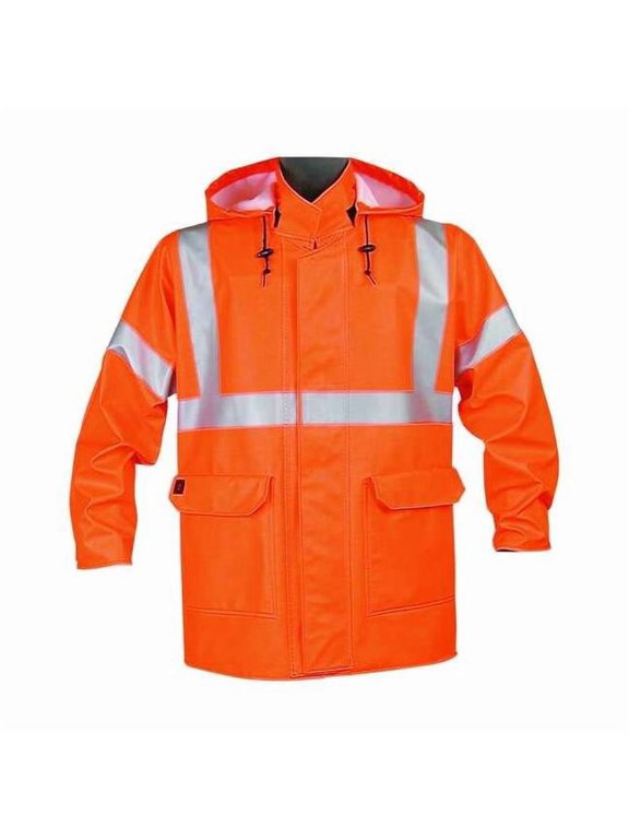 Arc Flash Rain Jacket,Cat 2,Orange,L 4503JFOL