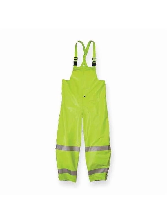 Arc Flash Rain Overall,Cat 1,Ylw/Grn,L 1501TFYL