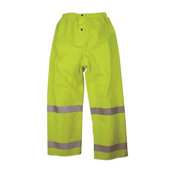 Nasco Rain Pants,Class E,Yellow/Green,M 101PFYM