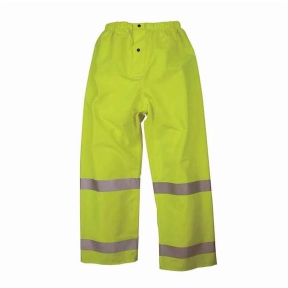 Nasco Rain Pants,Class E,Yellow/Green,XL 101PFYX