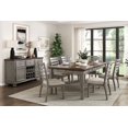 thumbnail image 1 of Nash 7pc Dining Set Drawers Table 6x Side Chairs - Gray, 1 of 13