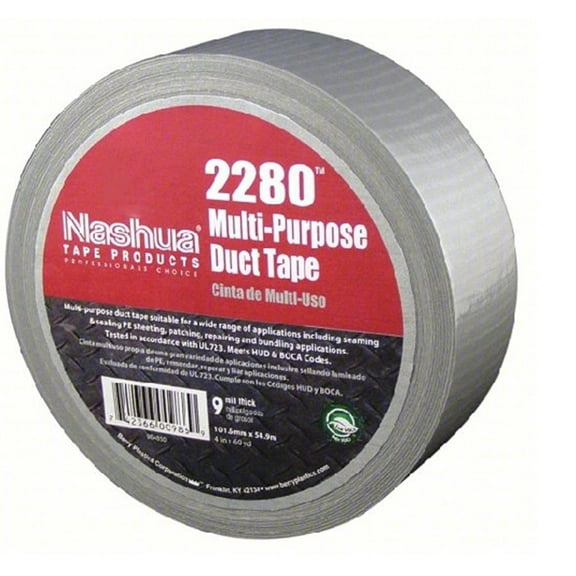 Nashua 2280 White Duct Tape, All Purpose, Water Resistant, 2.83 Inch x 60 yds, 1 Roll