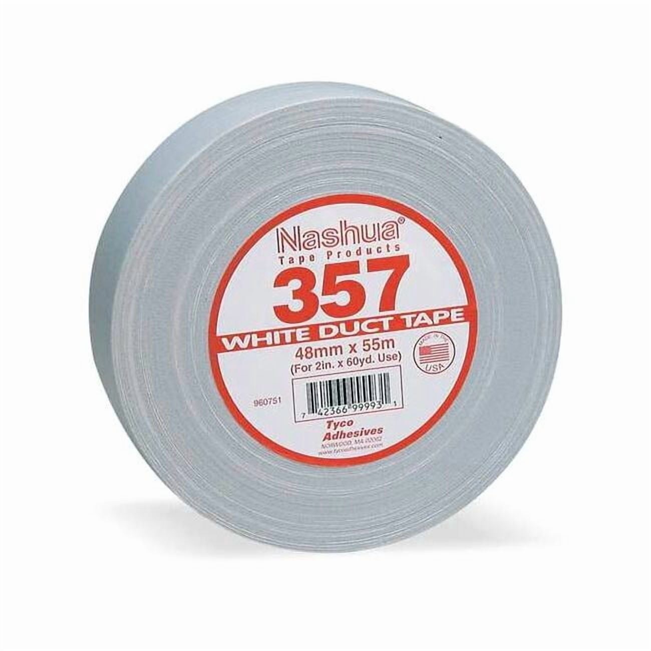 Duct Tape, White, 60 yd L, 2-3/4 in W 357