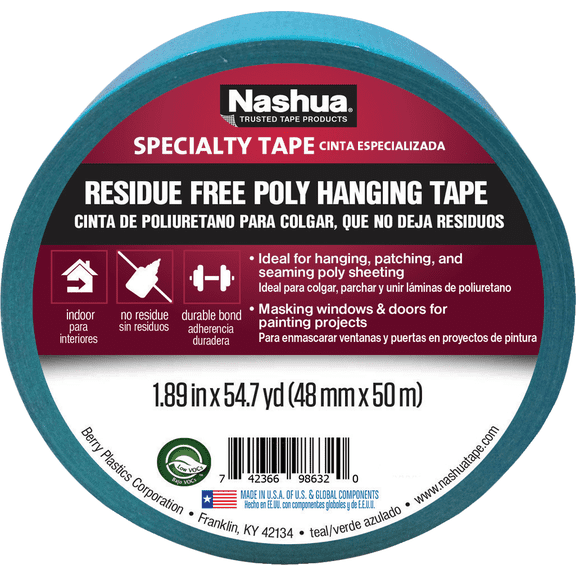 Nashua Sheeting Tape - Pack of 12 Residential Use, Standard Application
