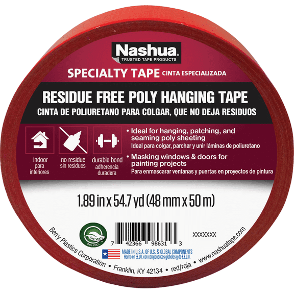 Nashua Sheeting Tape - Single Pack Residential Use, Standard Application