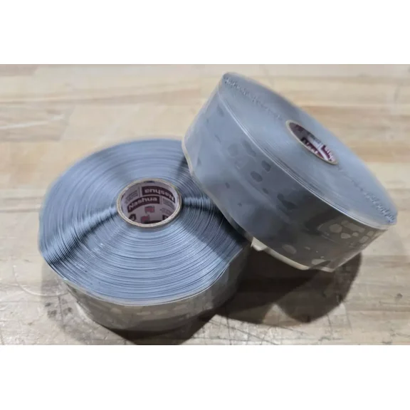 Nashua Stretch & Seal Self-Fusing Tape Gray 1" X 38' (2 Rolls) For Pipe/ Tools