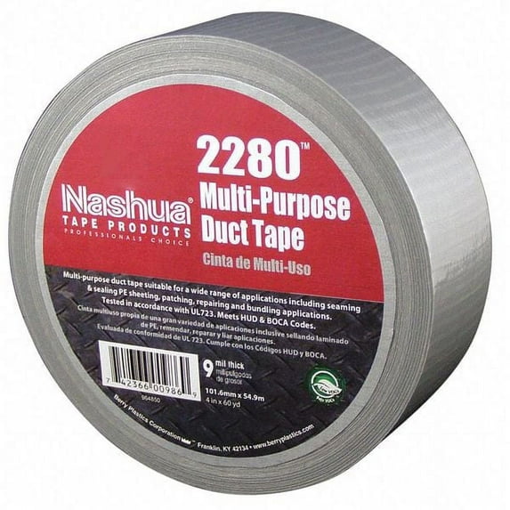 Nashua heavy duty Multi-Purpose Duct Tapes, 2" Width x 60 yd. Length x 9 mil Silver