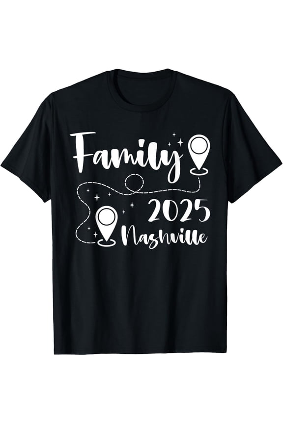 Nashville 2025 Family Vacation Reunion Souvenir T-Shirt Retro Travel Matching Group Apparel
