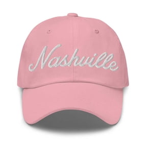 Nashville Baseball Cap Nashville Dad Hat Bold Script Utah UT Hat Embroidered Souvenir Gift Pink