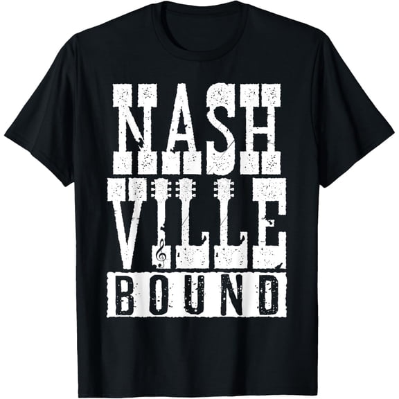 Nashville Bound T-Shirt - Tennessee Country Music Shirt Gift T-Shirt Tops Tee