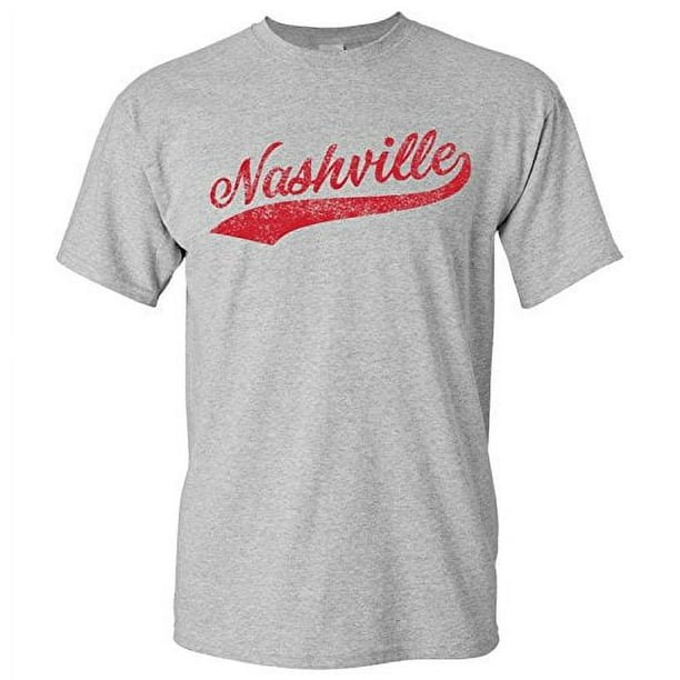 Nashville City Baseball Script- Mens Short Sleeve T-Shirt