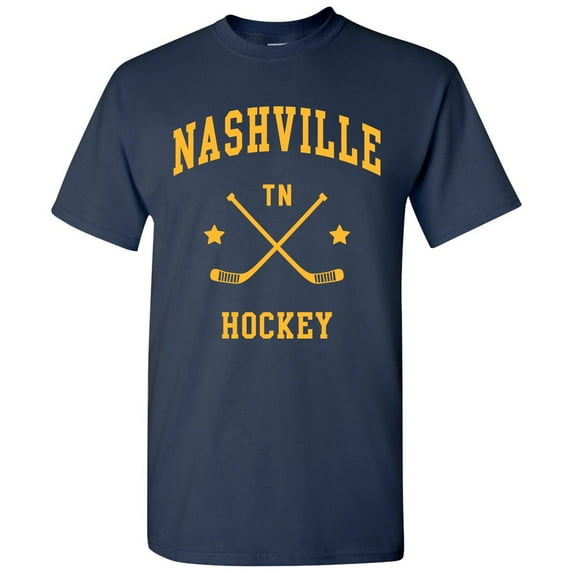 Nashville Classic Hockey Arch - Sports Team T Shirt - 2X-Large - Navy