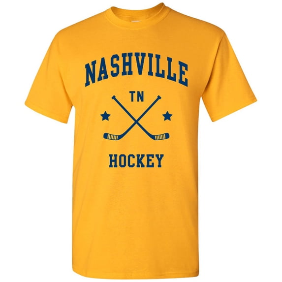 Nashville Classic Hockey Arch - Sports Team T Shirt - 3X-Large - Gold