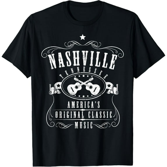 Nashville Country Music T-Shirt Vintage Tennessee Musician T-Shirt TShirt