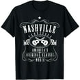 thumbnail image 1 of Nashville Country Music T-Shirt Vintage Tennessee Musician T-Shirt Tops Tee, 1 of 4