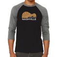 thumbnail image 1 of Nashville Guitar - Men's Raglan Baseball Word Art T-Shirt, 1 of 2
