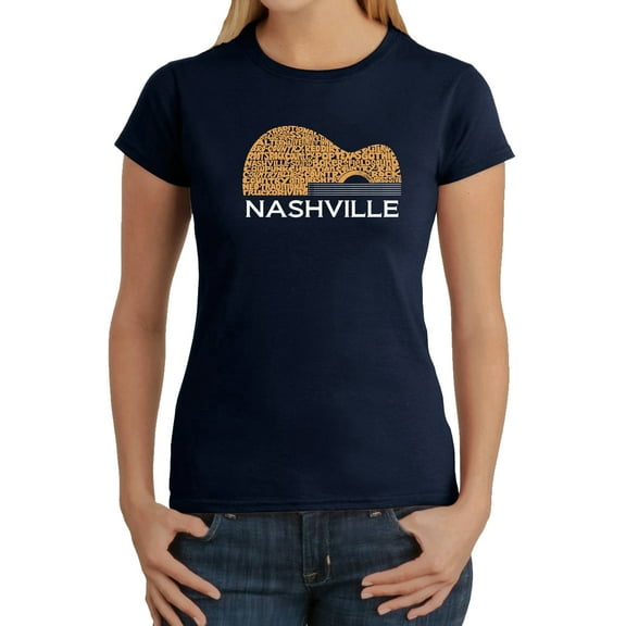 Nashville Guitar - Women's Word Art T-Shirt