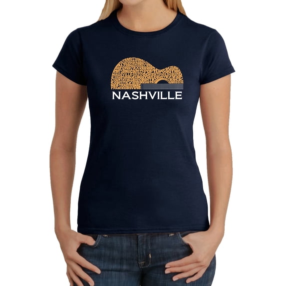 Nashville Guitar - Women's Word Art T-Shirt