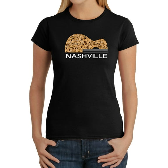 Nashville Guitar - Women's Word Art T-Shirt