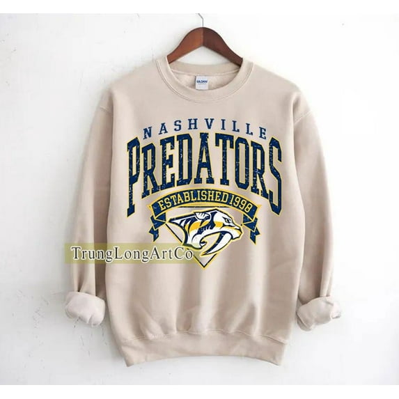 Nashville Hockey Sweatshirt Crewneck, Vintage Predators shirt, Nashville Hockey Fan shirt, Hockey Tee, Predators Sweatshirt