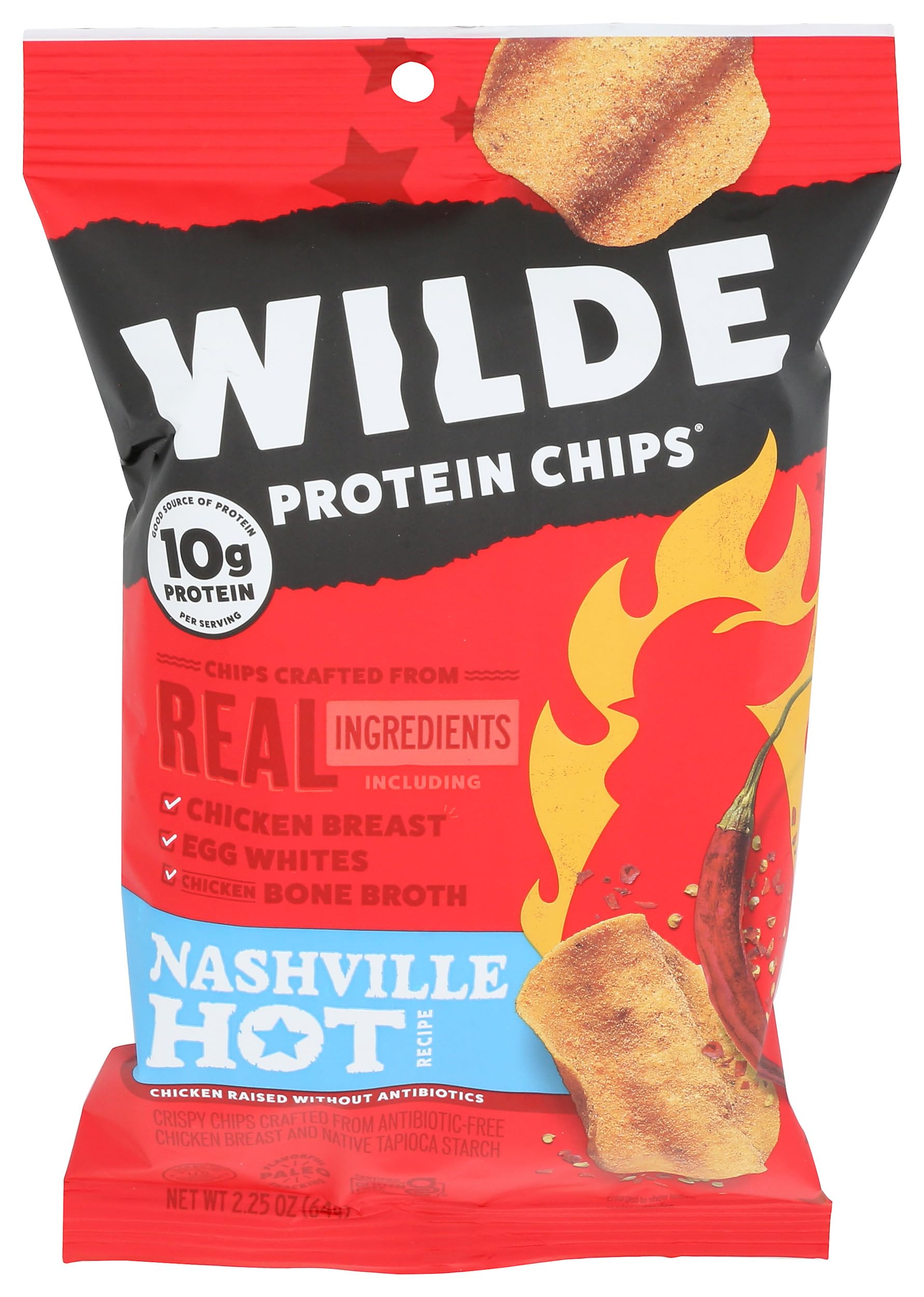 Nashville Hot Chicken Chips CM31 by Wilde Chips, Thin and Crispy, High