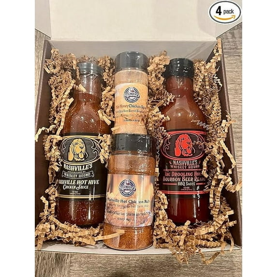 Nashville Hot Gift Box Set, Nashville Hot Chicken Sauce, Nashville Spices, Variety Box- The Whiskey Hound