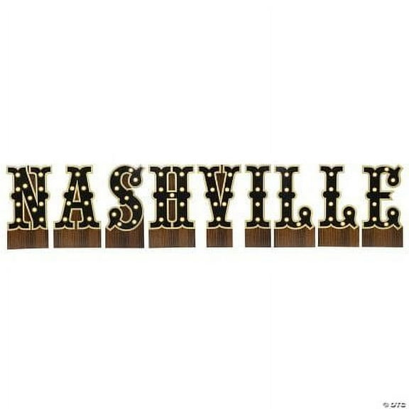 Nashville Letter Stand-Up Set, Party, Party Decor, 9 Pieces