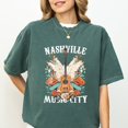 thumbnail image 1 of Nashville Music City Guitar Grunge - Womens Garment Dyed Tee, 1 of 8
